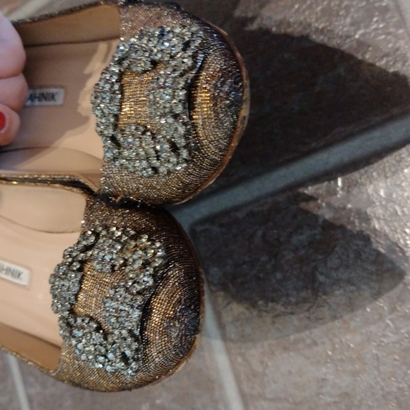 manolo blahnik hangisi crystal glitter pump heel size 36.5 size 6 - Picture 6 of 17